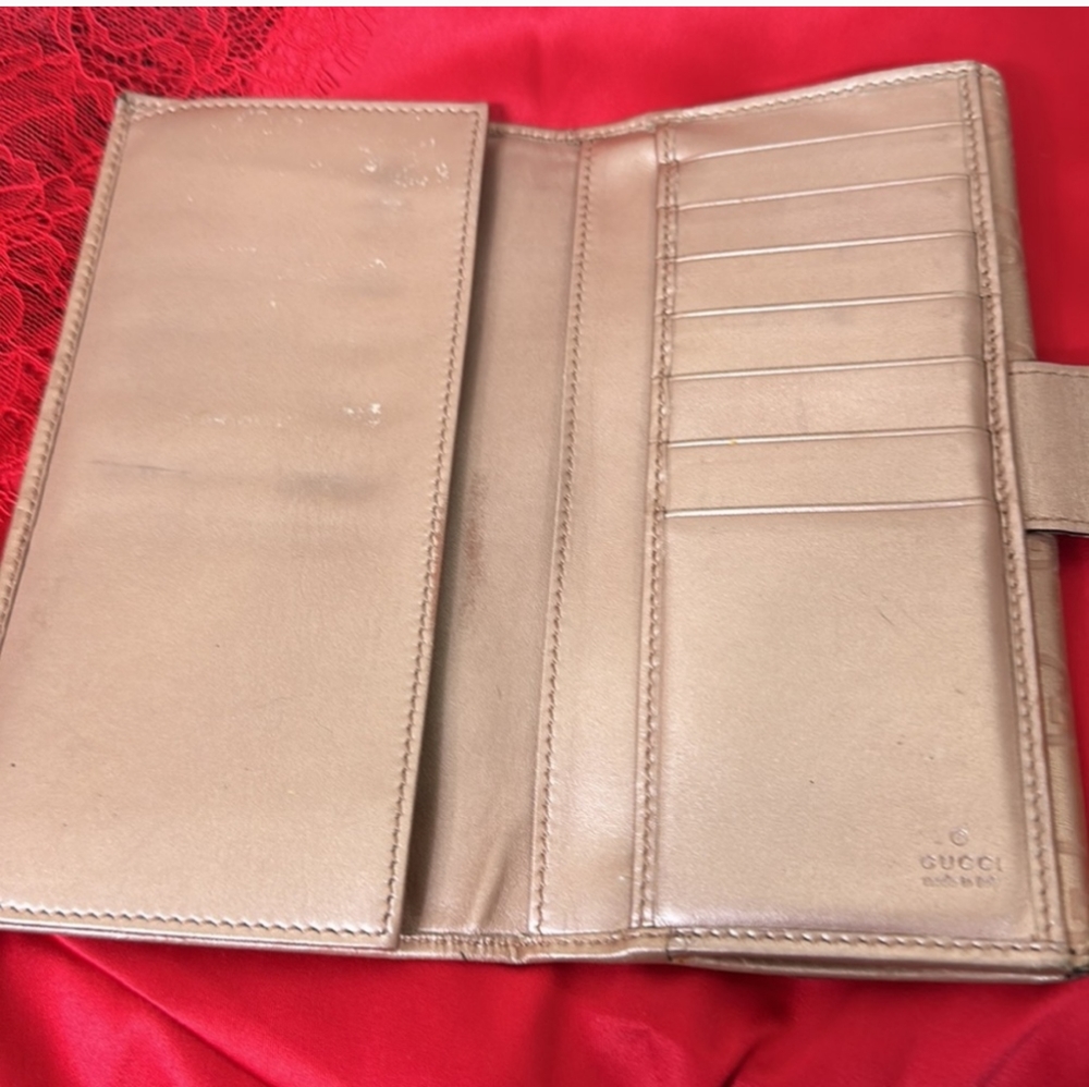 Gucci Guccissima Leather Bifold Continental Style Wal… Gem